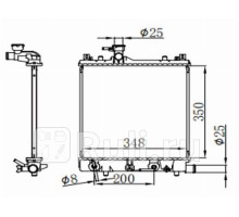 SK0003-4 - Радиатор охлаждения (SAT) Suzuki Wagon R (1998-2003)