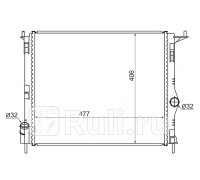 RN0002-08 - Радиатор охлаждения (SAT) Renault Logan 1 Фаза 2 (2009-2015)