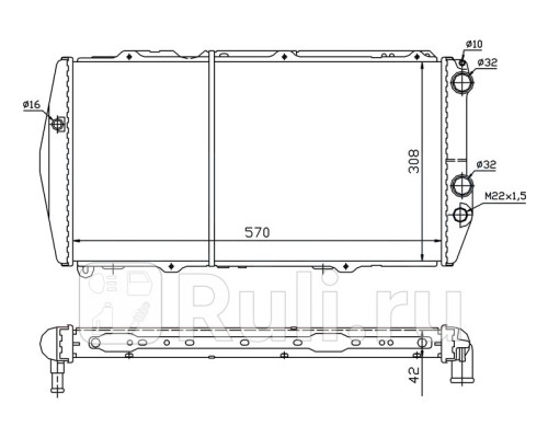 ST-01-0002 - Радиатор охлаждения (SAT) Audi 100 C3 (1982-1991)