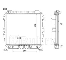TY0009-LJ78 - Радиатор охлаждения (SAT) Toyota Land Cruser 70 (1984-2007)