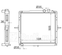 KI0007-3 - Радиатор охлаждения (SAT) Kia Bongo PU (2004-2012)