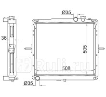 KI0007-3 - Радиатор охлаждения (SAT) Kia Bongo PU (2004-2012)