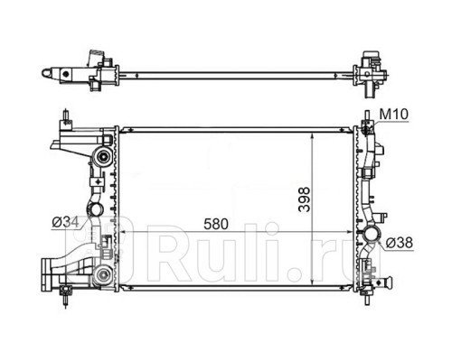 SG-CH0006 - Радиатор охлаждения (SAT) Chevrolet Cruze (2009-2015)