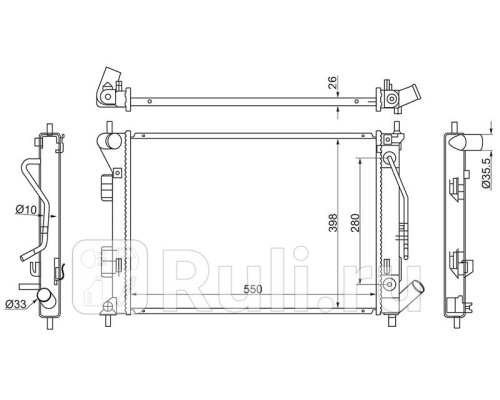 SG-HY00011-1 - Радиатор охлаждения (SAT) Kia Ceed 2 (2012-2018)