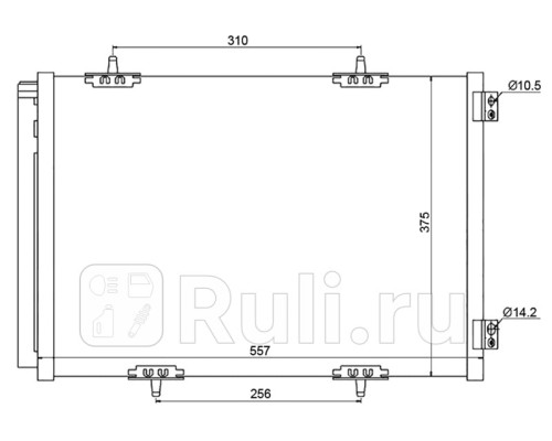ST-PG04-394-A0 - Радиатор кондиционера (SAT) Peugeot 208 (2012-2015)