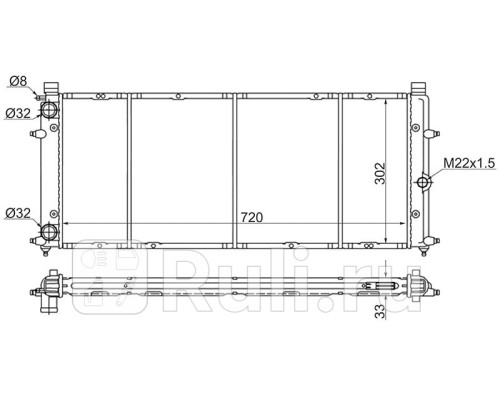 SG-VW00T4 - Радиатор охлаждения (SAT) Volkswagen Transporter T4 (1990-2003)