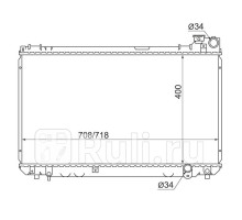 TY0005-110 - Радиатор охлаждения (SAT) Toyota Mark2 110 (2000-2007)