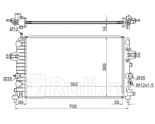 SG-OP0006-04-1-MT-R - Радиатор охлаждения (SAT) Opel Astra H (2004-2010)