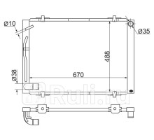 TY0015-1 - Радиатор охлаждения (SAT) Toyota Sienna 2 (2003-2005)