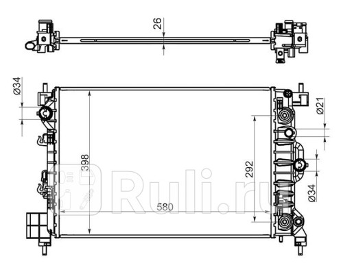 SG-CV0011-1 - Радиатор охлаждения (SAT) Chevrolet Aveo T300 (2011-2015)