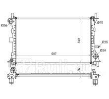 FD0001 - Радиатор охлаждения (SAT) Ford Focus 1 (1998-2001)