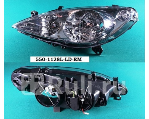550-1128L-LD-EM - Фара левая (DEPO) Peugeot 307 (2001-2005)