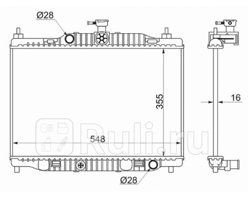 FD0008-09MT - Радиатор охлаждения (SAT) Ford Fiesta 6 (2008-2019)