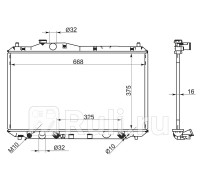 HD0001-FB - Радиатор охлаждения (SAT) Honda Civic 4D (2011-2016)
