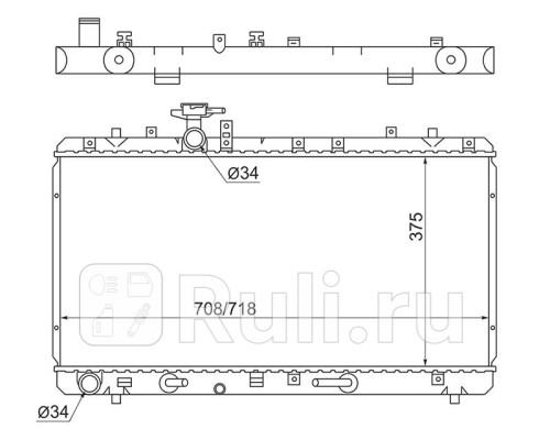 SK0009 - Радиатор охлаждения (SAT) Suzuki SX4 (2006-2014)