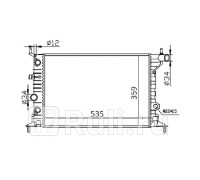 SG-OP0001-96 - Радиатор охлаждения (SAT) Opel Vectra B (1995-2002)