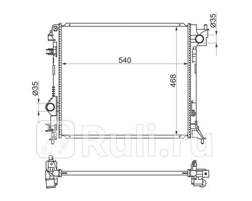 NS0013-J11-D - Радиатор охлаждения (SAT) Nissan Qashqai j11 (2013-2021)