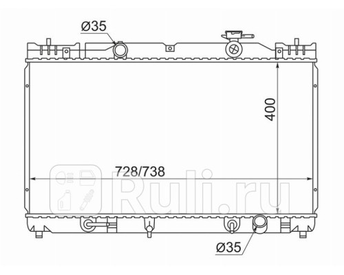 SG-TY0003-ACV30 - Радиатор охлаждения (SAT) Toyota Camry V30 (2001-2006)