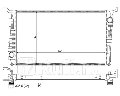 SG-RN0002-10 - Радиатор охлаждения (SAT) Renault Duster рестайлинг (2015-2021)