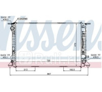 60317 - Радиатор охлаждения (NISSENS) Audi A4 B8 (2007-)