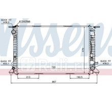 60317 - Радиатор охлаждения (NISSENS) Audi A4 B8 (2007-)