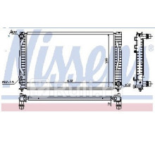 60497 - Радиатор охлаждения (NISSENS) Audi A4 B5 рестайлинг (1996-2000)