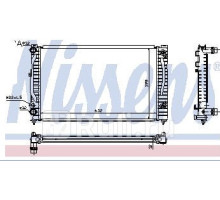 60499 - Радиатор охлаждения (NISSENS) Audi A4 B5 рестайлинг (1996-2000)