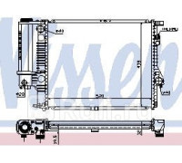 60607A - Радиатор охлаждения (NISSENS) BMW E39 (1995-1998)