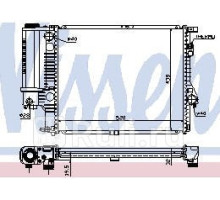 60607A - Радиатор охлаждения (NISSENS) BMW E39 (1995-1998)