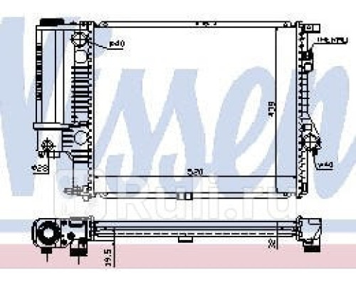 60607A - Радиатор охлаждения (NISSENS) BMW E39 (1995-1998)