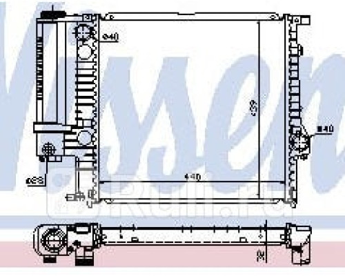 60623A - Радиатор охлаждения (NISSENS) BMW E36 (1990-2000)