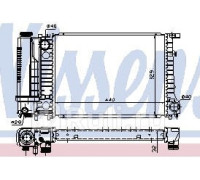 60735A - Радиатор охлаждения (NISSENS) BMW E30 (1987-1995)