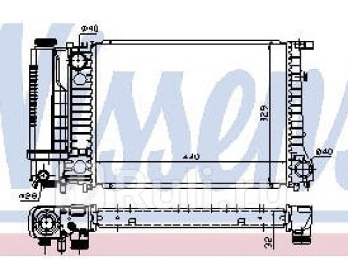 60735A - Радиатор охлаждения (NISSENS) BMW E30 (1987-1995)