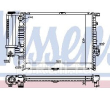 60743A - Радиатор охлаждения (NISSENS) BMW E34 (1988-1995)