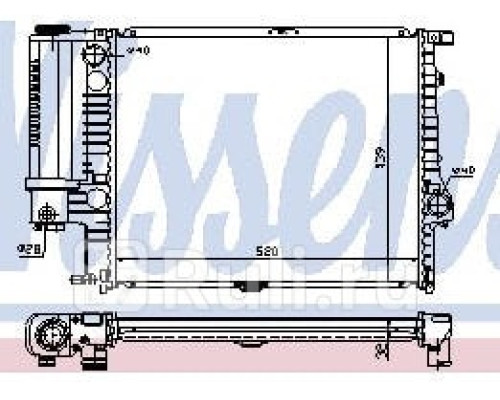 60743A - Радиатор охлаждения (NISSENS) BMW E34 (1988-1995)