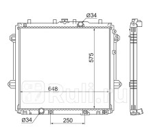 TY0009-150 - Радиатор охлаждения (SAT) Toyota Land Cruiser Prado 150 (2009-2013)