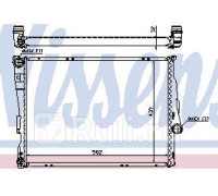 60782A - Радиатор охлаждения (NISSENS) BMW E46 (1998-2003)