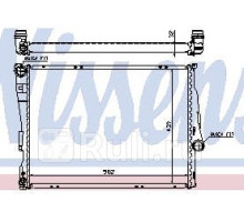 60782A - Радиатор охлаждения (NISSENS) BMW E46 (1998-2003)