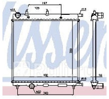 61284 - Радиатор охлаждения (NISSENS) Citroen C2 (2002-)