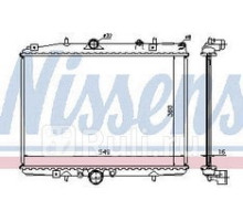 61291A - Радиатор охлаждения (NISSENS) Citroen C5 (1999-)