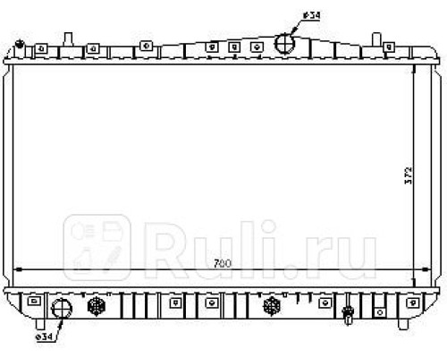61634 - Радиатор охлаждения (NISSENS) Chevrolet Lacetti седан/универсал (2004-)