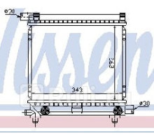 62550 - Радиатор охлаждения (NISSENS) Mercedes W124 (1982-1993)