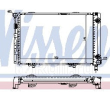 62683A - Радиатор охлаждения (NISSENS) Mercedes W124 (1984-1995)