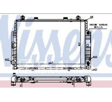 62716A - Радиатор охлаждения (NISSENS) Mercedes W140 (1990-1999)