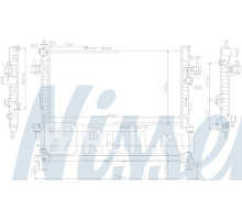 63094 - Радиатор охлаждения (NISSENS) Opel Combo C (2001-2011)