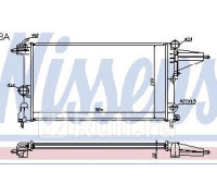 632231 - Радиатор охлаждения (NISSENS) Opel Vectra A рестайлинг (1988-1995)