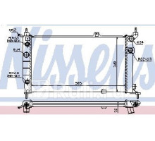 63253A - Радиатор охлаждения (NISSENS) Opel Astra F (1991-1997)