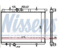 63502 - Радиатор охлаждения (NISSENS) Peugeot 206 (1998-)