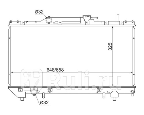 SG-TY0002-AT190 - Радиатор охлаждения (SAT) Toyota Carina 190 (1992-1996)