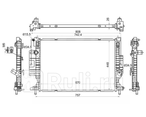FD0011-1 - Радиатор охлаждения (SAT) Ford Focus 3 рестайлинг (2014-2019)